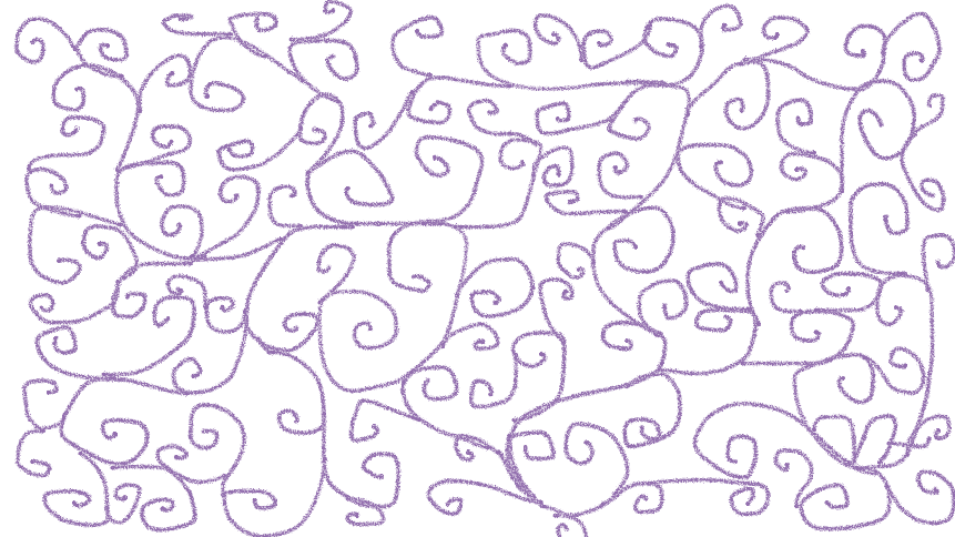classic full page spiralwork in purple crayon